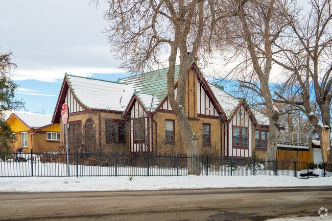 Athmar Park offers some Tudor revival homes with impressive architectural details.