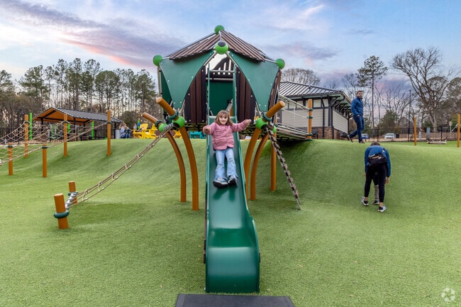 The younger residents of Waxhaw love the new playground at the Downtown Park.