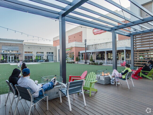 Old Bridge residents enjoy the vibrant atmosphere at Stonebridge Town Center.