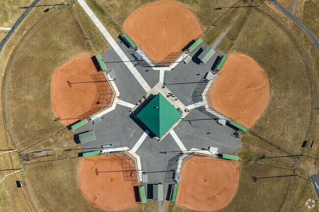 Softball fields in Jasper City Park.