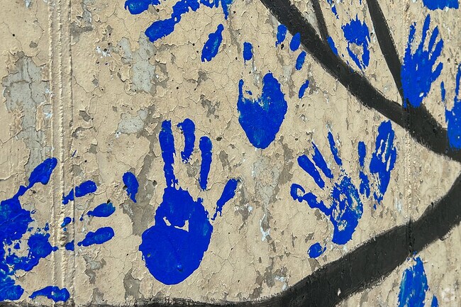 Art wall at Cottonwood Creek Elementary School