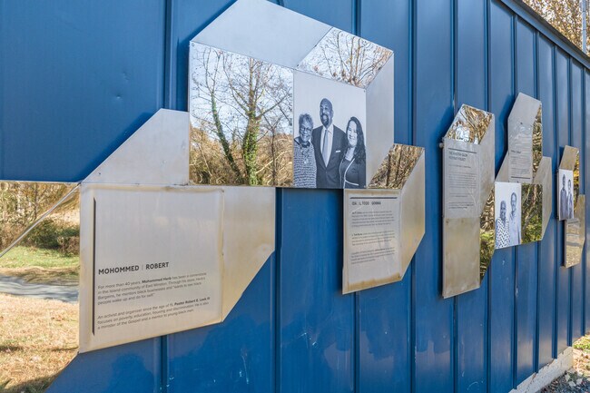 Great leaders in North East Winston are honored through memorial plaques.