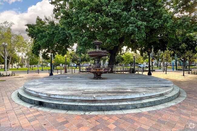 St. James Parks first major features was a fountain at the parks center.