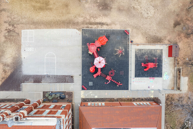 Castelar Elementary School has a small playground for the kids.