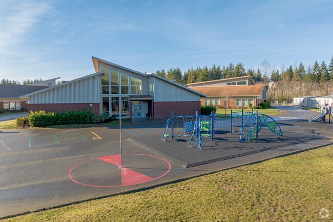 Playground and activity courts at Donald Eismann Elementary School.