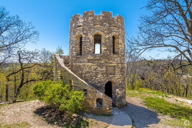 Clark Tower of Winterset City Park offers 360-degree views of the countryside.
