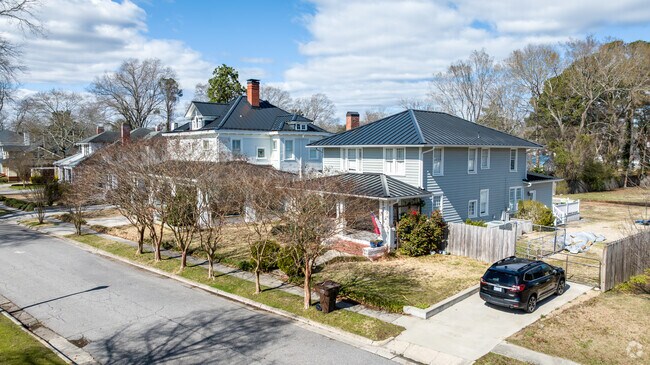 A row of historic homes situated just outside of Downtown Tarboro.