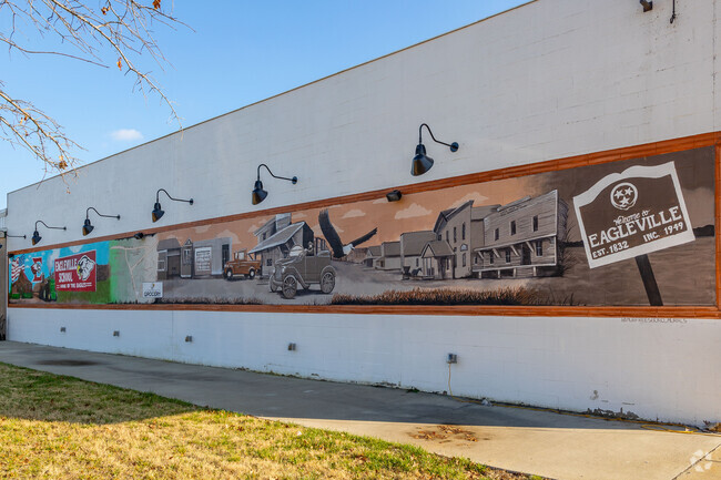 Eagleville Grocery has a beautiful mural depicting life in the town of Eagleville.