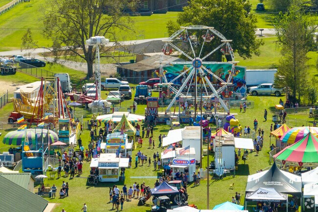 Enjoy fair rides and games at The Louisiana Gumbo Festival.