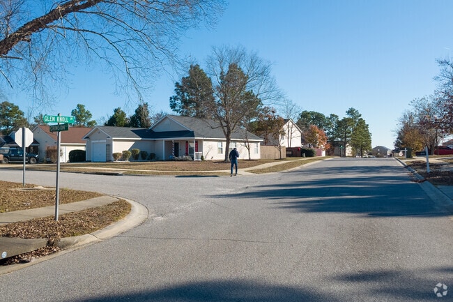 Sidewalks grace the neighborhood streets of Northeast Columbia.