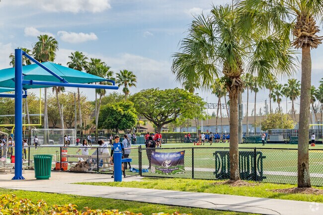 Cheer for your favorite local sports team at Doral Meadow Park.