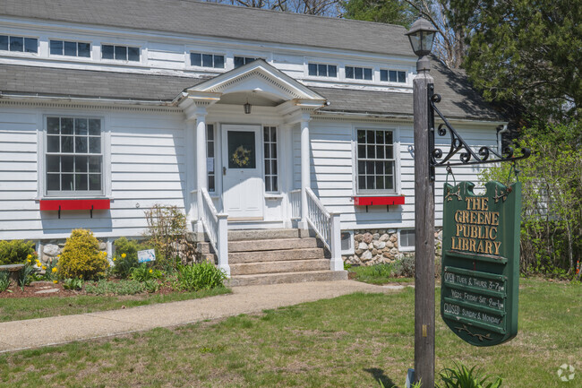 The heart of Greene is the Greene Public Library where the books may speak volumes.