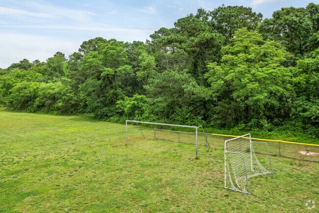 Next to the playground at Kiptopeke Elementary in Northampton County, students from Cape Charles and Machipongo enjoy access to soccer fields and basketball courts for active outdoor play and school events.