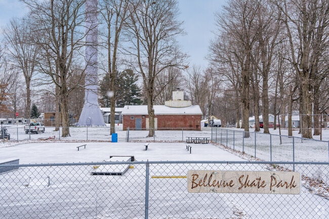 Bellevue Skate Park has several features for skaters to do tricks.
