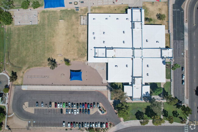 Curry Elementary School in Tempe has plenty of parking of faculty and visitors.