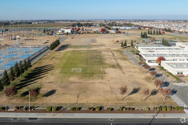 The soccer field at Glacier Point Middle School in Fresno.