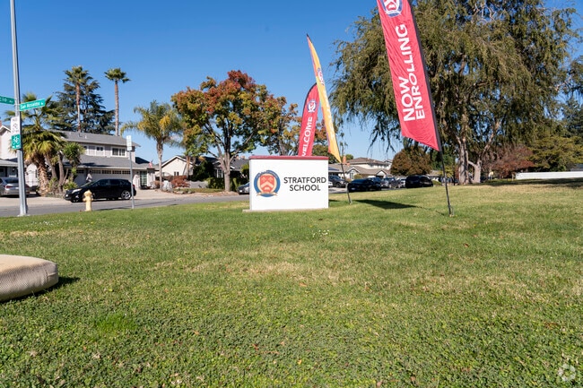 The signage of Stratford School in San Jose, California