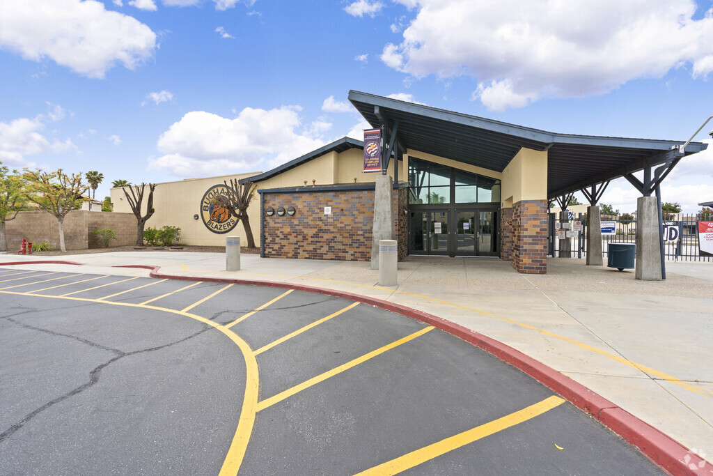 A view of the Daniel N. Buchanan Elementary School buildings from the street.