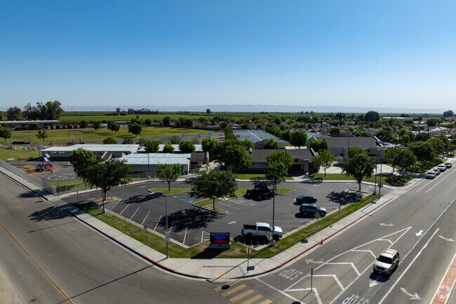 Teresa Burke Elementary School offers a sprawling campus when viewed form above.