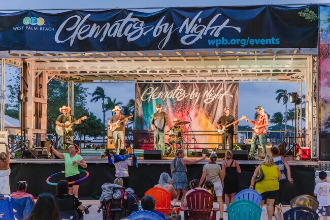 Music under the stars at Clematis by Night in West Palm Beach.