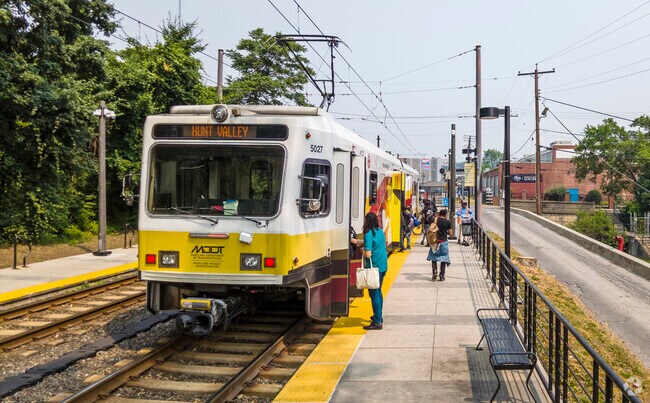 The Woodberry community has its own light rail stop making commuting a breeze for residents.
