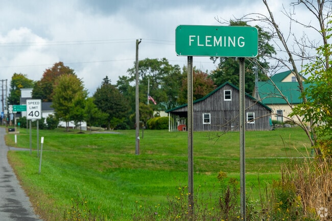 Fleming is a quiet town that sits in the middle of the finger lakes, offering residents a peaceful, laid-back lifestyle.