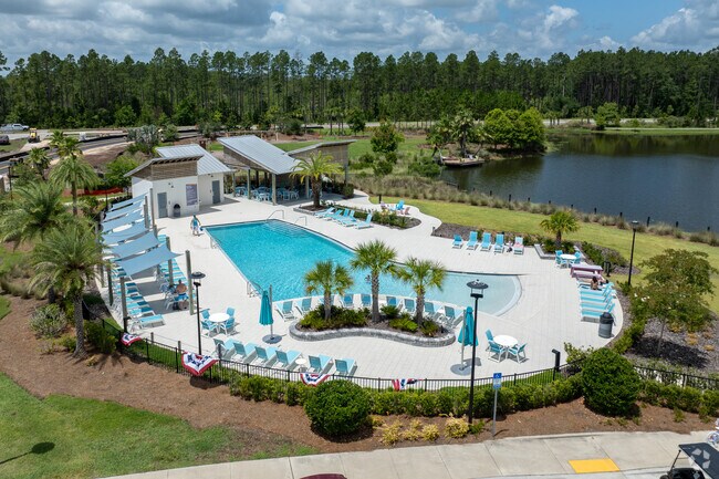 Waterbug Park has a beautiful pool and other amenities for the residents of Wildlight to enjoy.