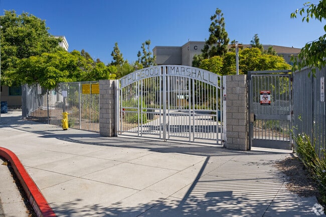 An entrance view of Thurgood Marshall Middle School located in Scripps Ranch.