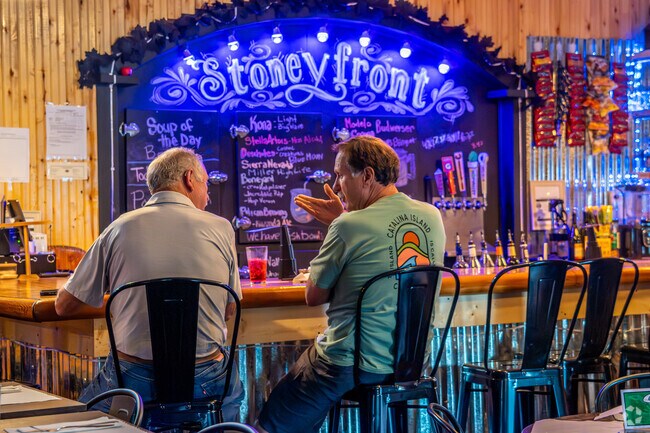 Stoneyfront is a local hangout in Kerby that is open until 2am on Friday and Saturday nights.