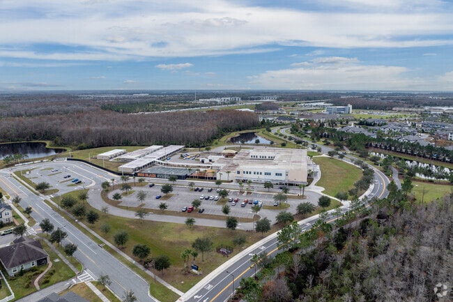 Residential homes surround Sun Blaze Elementary Schol to the north and south.