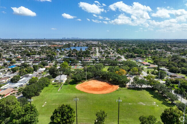 Scott Park features a spacious green field for Scott Lake residents to enjoy.