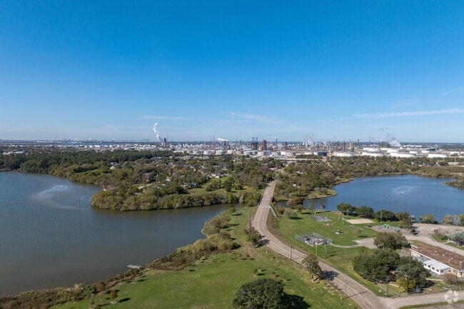 Many Baytown residents work in the nearby oil refineries.