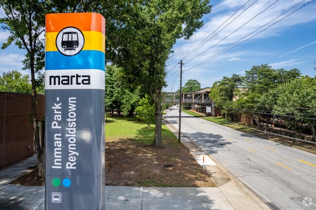 MARTA light rail train station helps commuters in Inman Park make it to their destination.