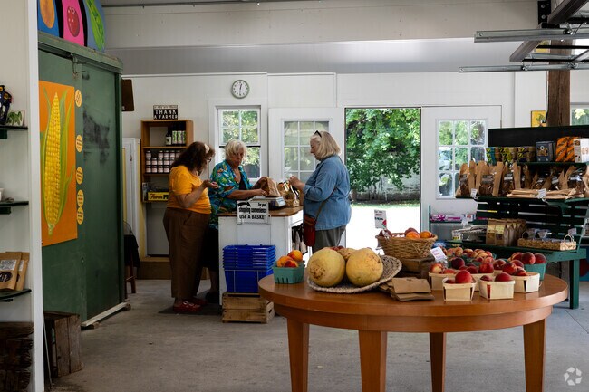 Residents often find it easier to shop at farms rather than grocery stores.