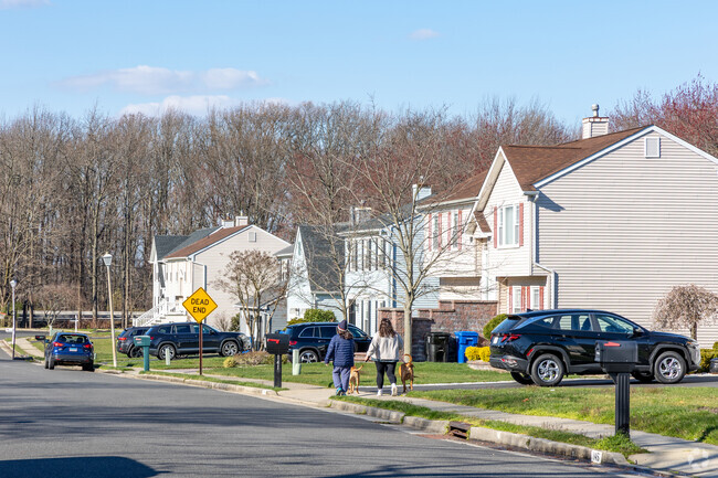 Streets with sidewalks make walking the dog a breeze in New Monmouth.