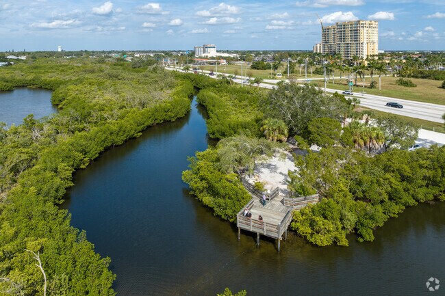 The observation pier is great for viewing local wildlife.