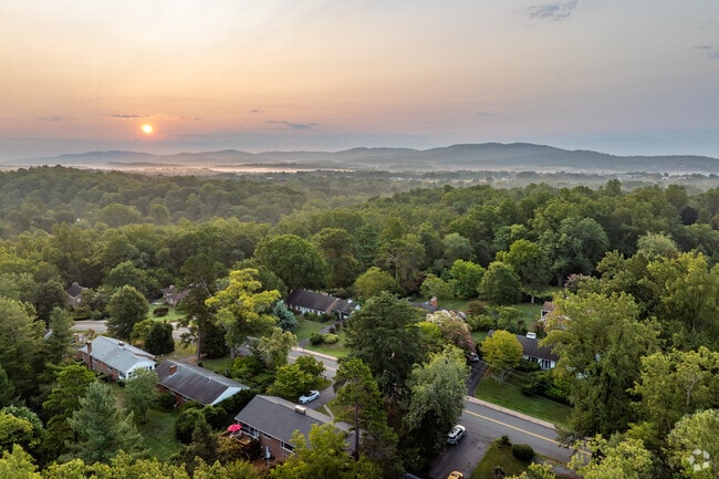 Catch the sun rise over the mountains from Greenbrier.