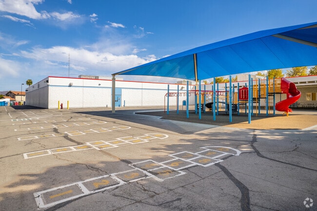 Nate Mack Elementary School has outdoor equipment for students.