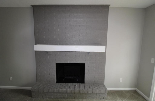 Fireplace area.