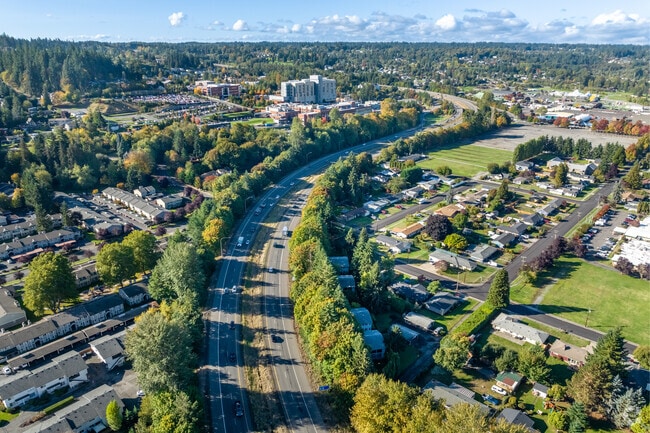 Puyallup is a very scenic neighborhood east of Tacoma and near Mount Rainier.