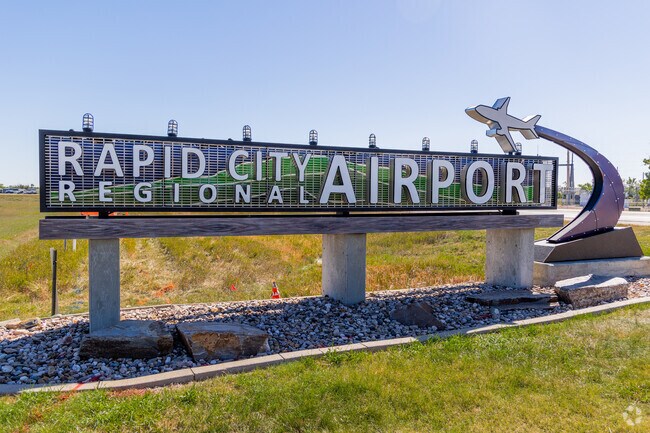 The Rapid City Airport is just a short drive from Downtown Rapid City.