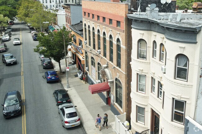 Aerial view of Gateway City Academy in Bay Ridge.