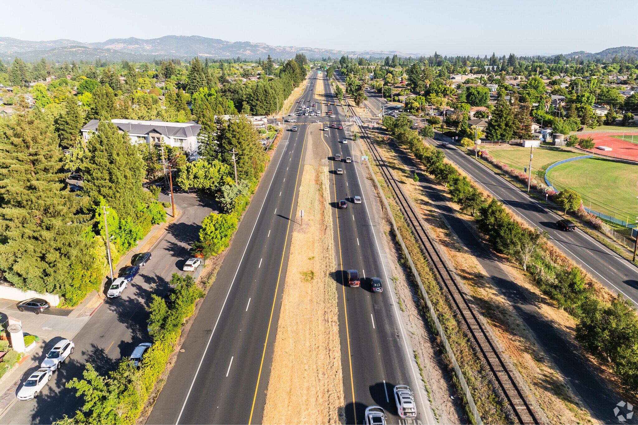 Highway 29 offers a direct route through the scenic heart of Browns Valley.