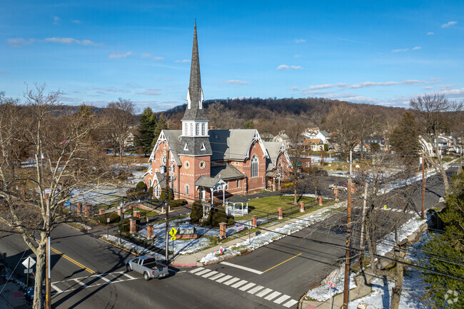 An elevated view shows the incredible location of Scotch Plains Baptist Christian Day School.