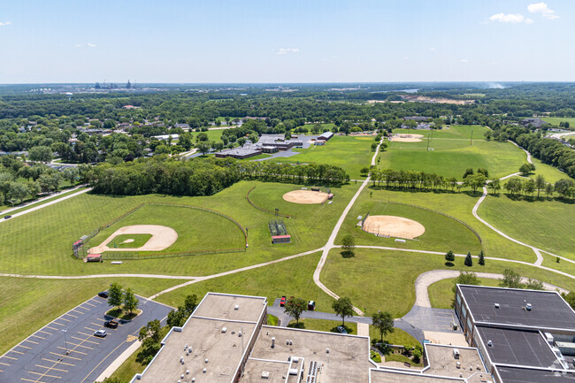 Channahon Junior High School offers its students 3 baseball fields and plenty of open space.
