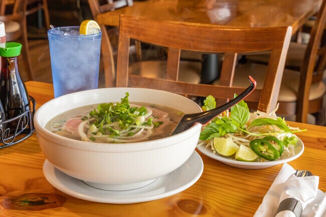 Dive right into the large soup menu at Saigon Noodles Arnould Heights, Lafayette.