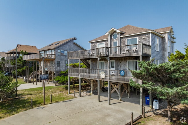 Avon has gorgeous beach homes with large balconies in the Outer Banks.
