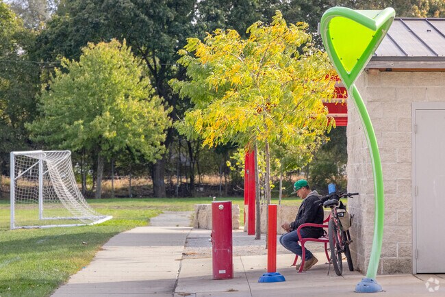 Pulaski Park in South Bend is a great place to take a break and enjoy some fresh air.