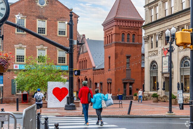 Downtown Lancaster has many historic buildings and attractions like the Central Market.