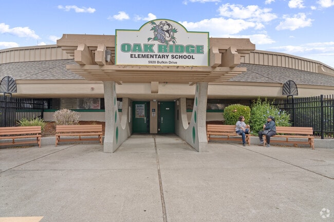 The main entrance of Oak Ridge Elementary School located in San Jose, California.